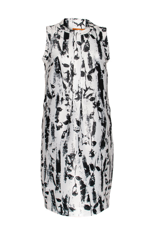 Zip Tab Front Shift - Black/White Print 9724