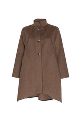 Uneven Hem Coat - Mocha 4606