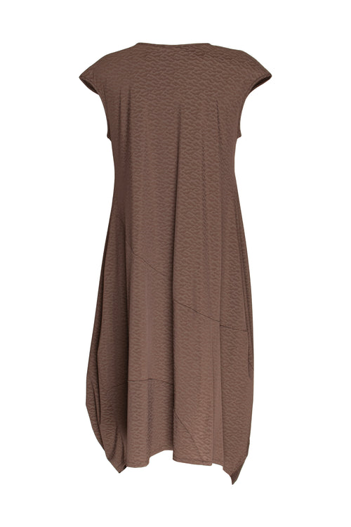 Draped Cap Sleeve Dress - Chocolate Jersey 4629