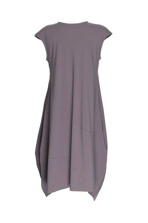 Draped Cap Sleeve Dress - Smoke Jersey 4627