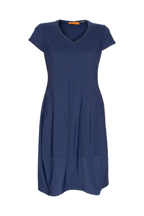 Cap Sleeve Short Dress - Indigo Jersey 9715