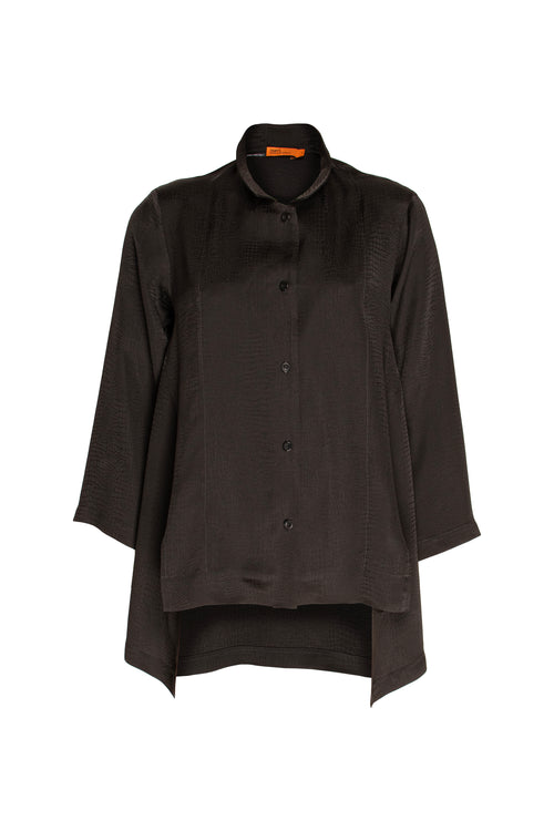 Drop Hem Shirt - Black Viscoes 4613