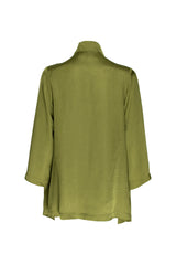 Drop Hem Shirt - Olive Viscoes 4612