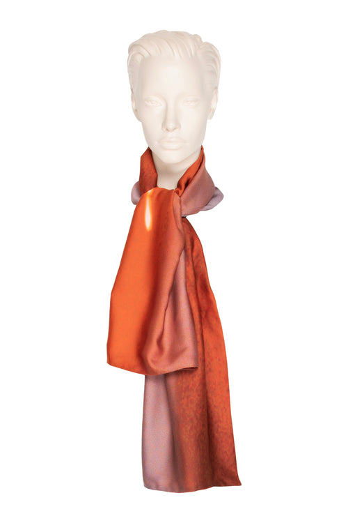 Orange Vista Short Scarf F018